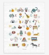 OLD SCHOOL - Affiche enfant - Abécédaire animaux et objets